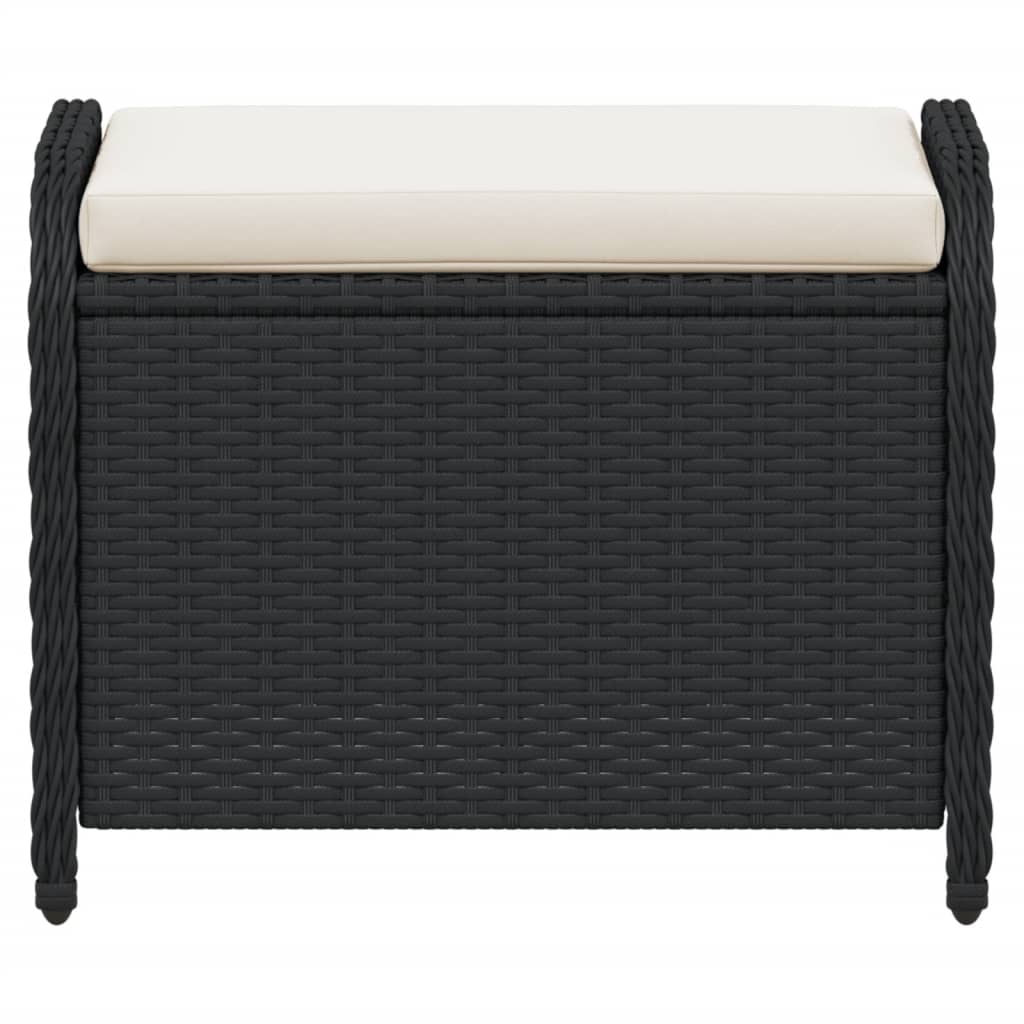 Rattan Garden Stool with Cushion