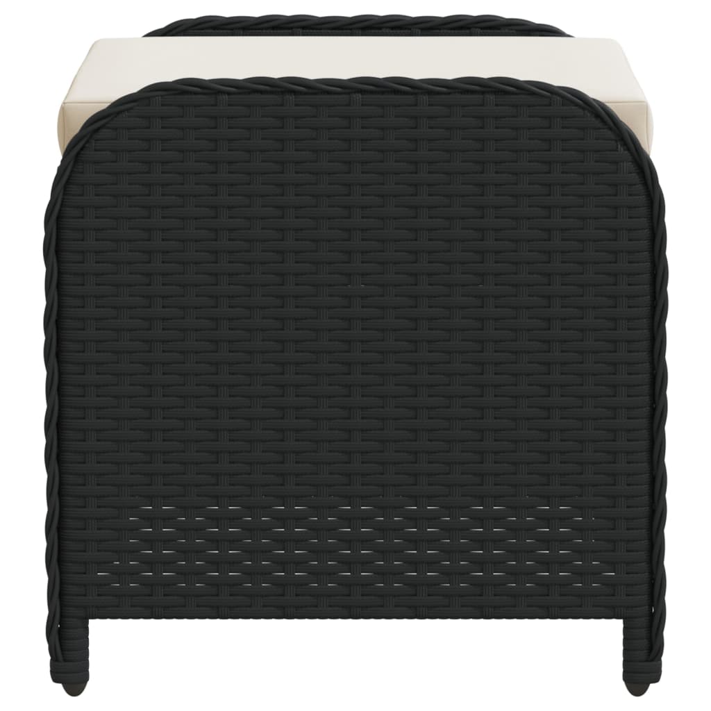 Rattan Garden Stool with Cushion