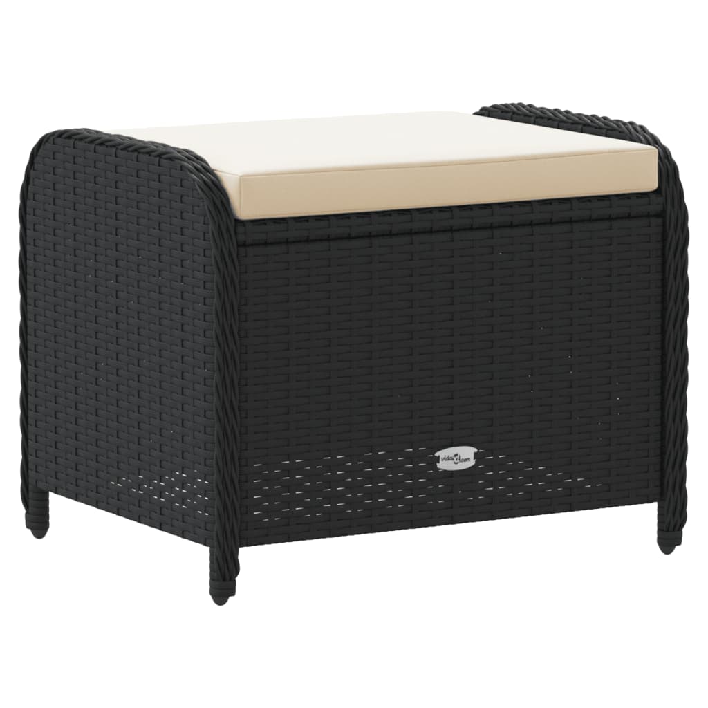 Rattan Garden Stool with Cushion