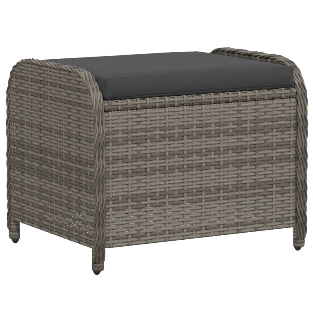 Rattan Garden Stool with Cushion
