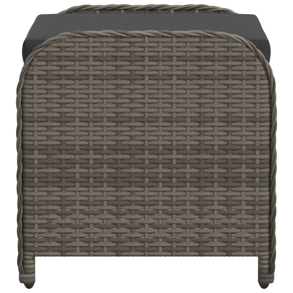 Rattan Garden Stool with Cushion