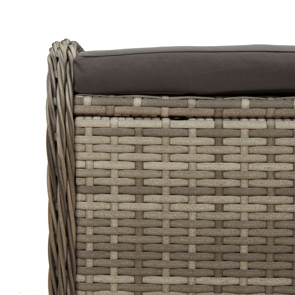 Rattan Garden Stool with Cushion