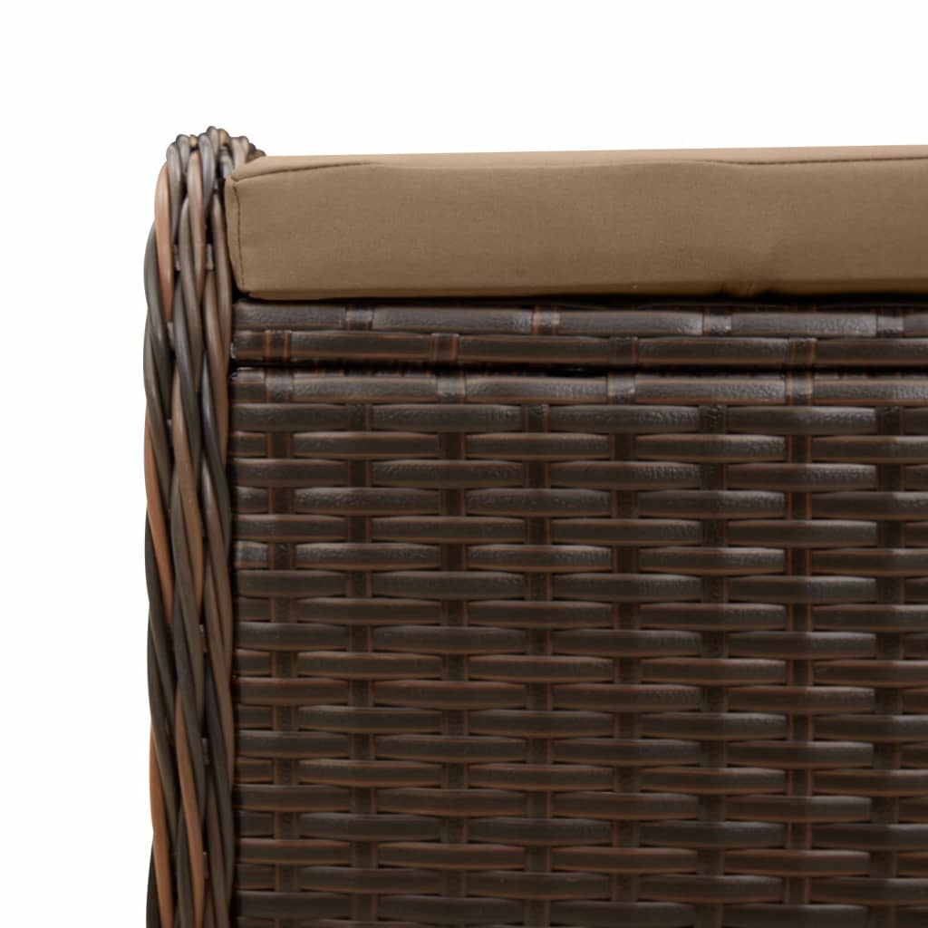 Rattan Garden Stool with Cushion
