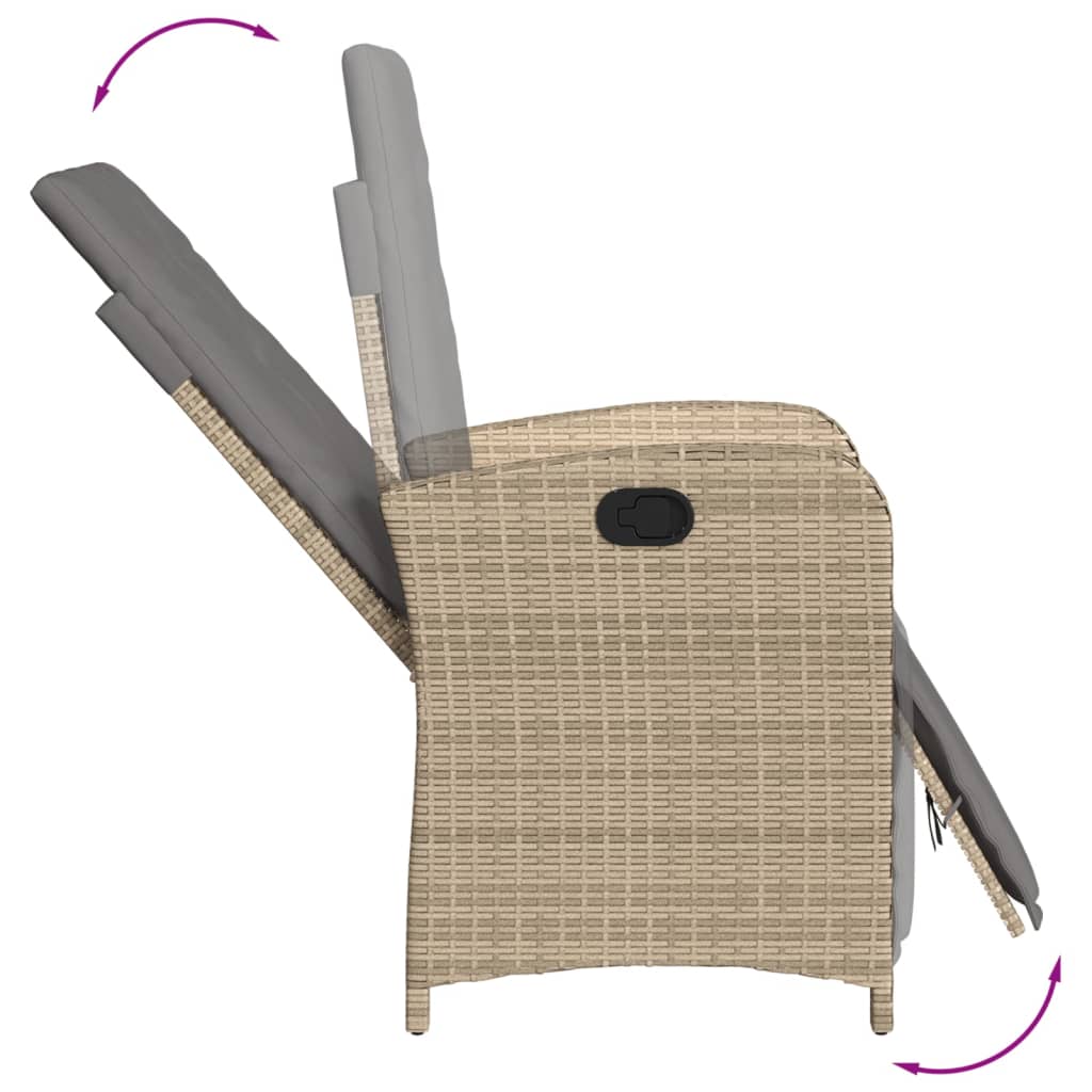 Rattan Bistro Set with Cushions - 3 Piece
