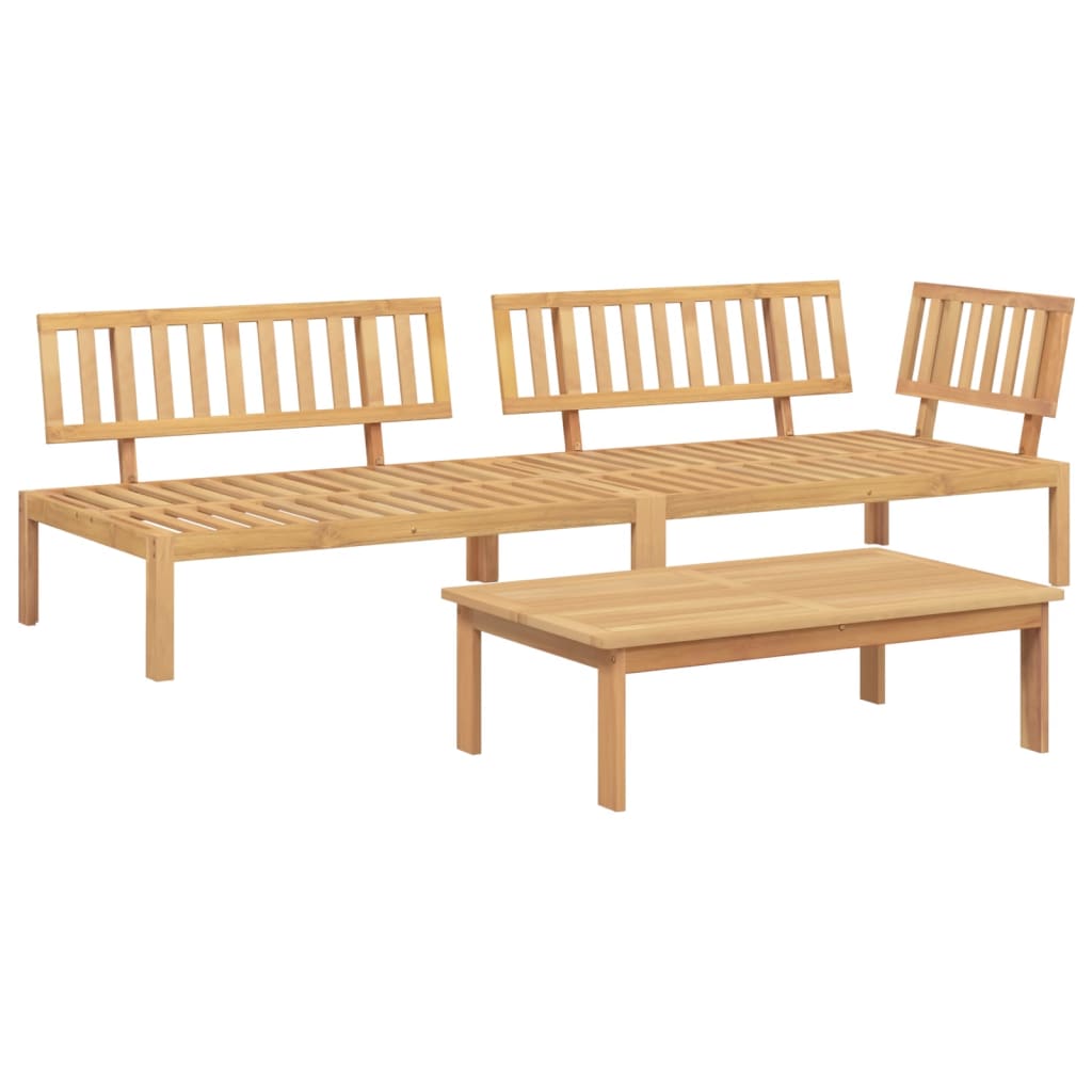 3 Piece Garden Pallet Sofa Set Solid Wood