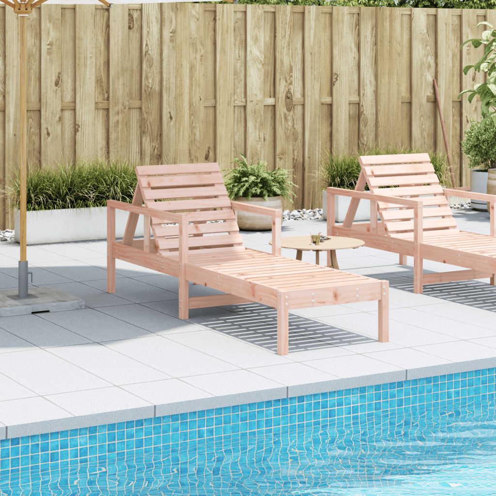 Solid Wood Single Sun Lounger