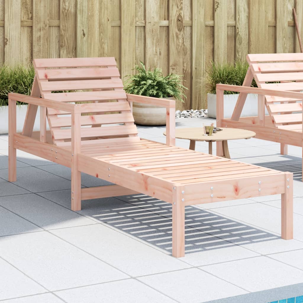 Solid Wood Single Sun Lounger