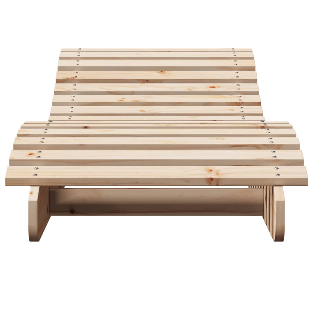 Solid Wood Curved Sun Lounger