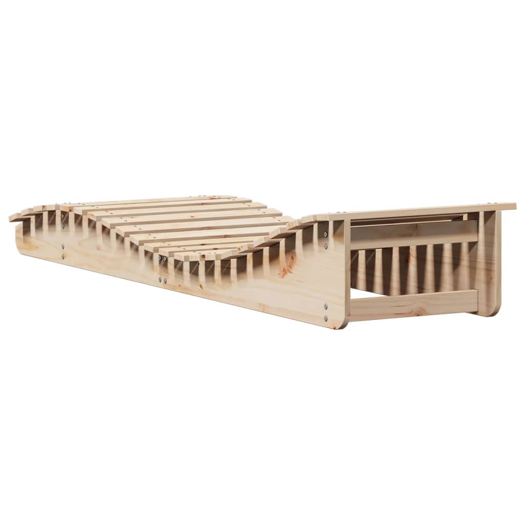Solid Wood Curved Sun Lounger