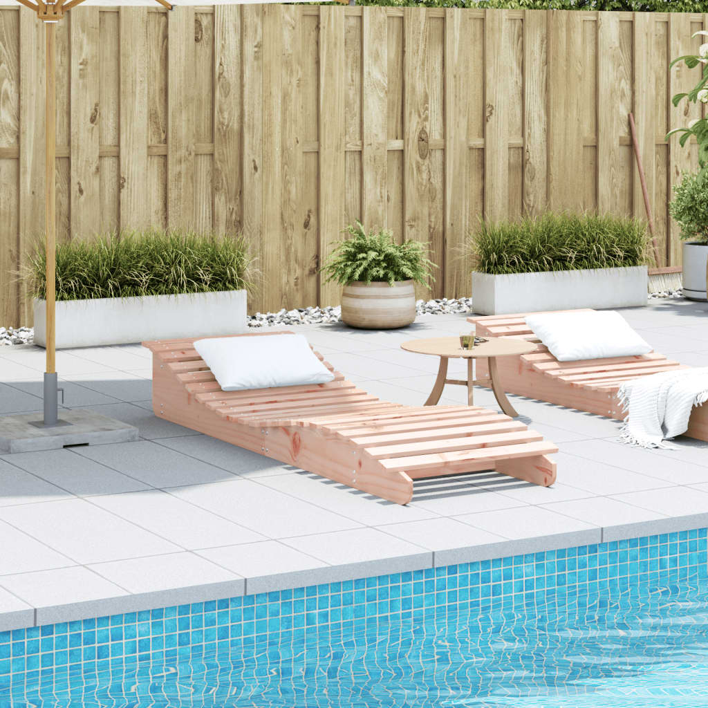 Solid Wood Curved Sun Lounger
