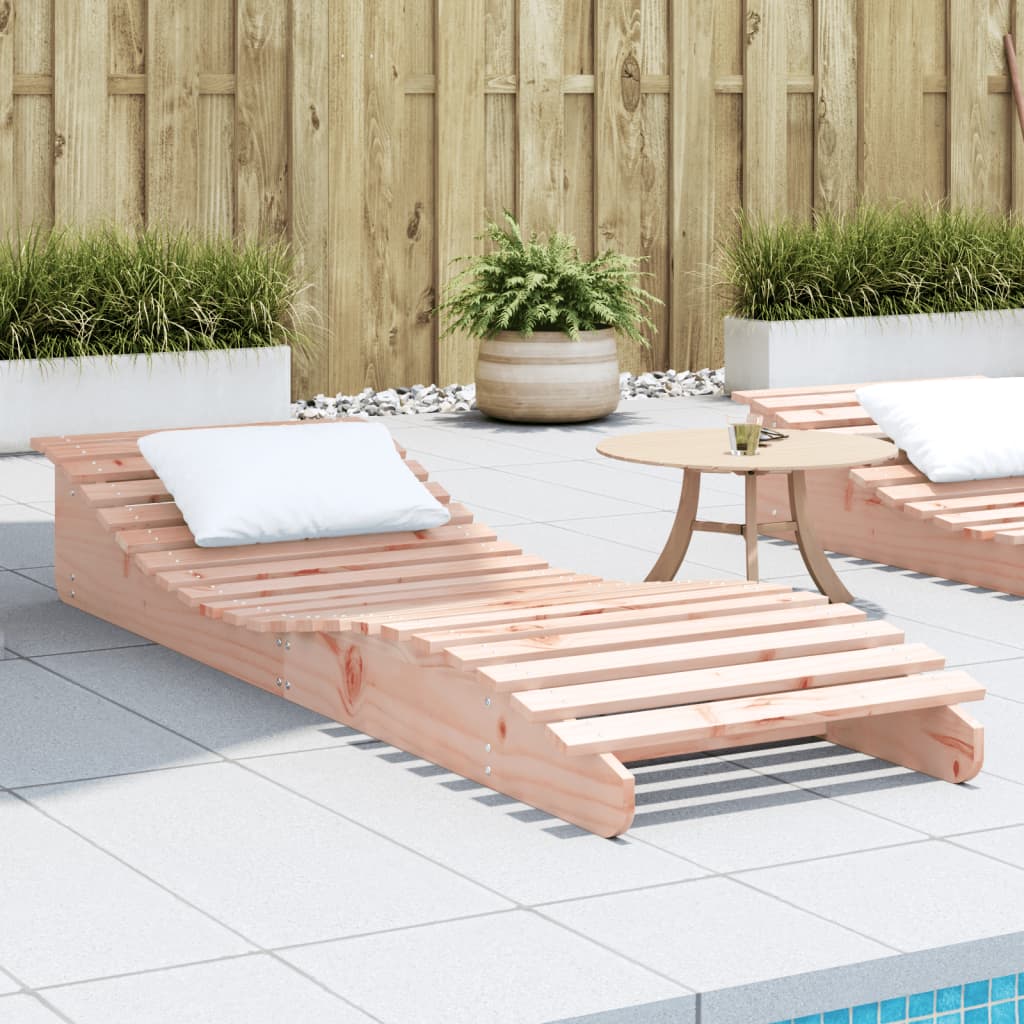 Solid Wood Curved Sun Lounger