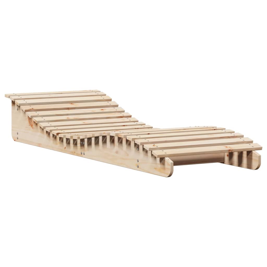 Solid Wood Curved Sun Lounger