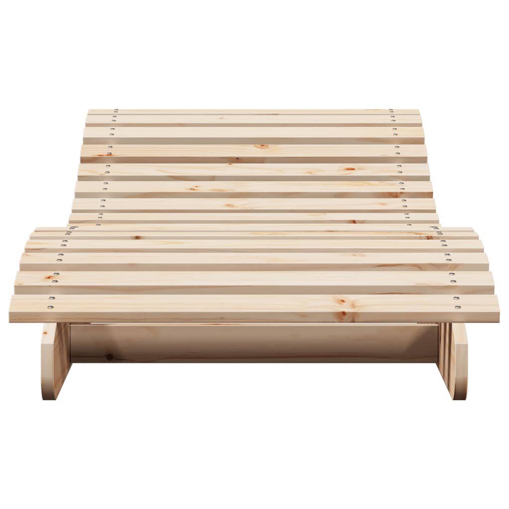 Solid Wood Curved Sun Lounger
