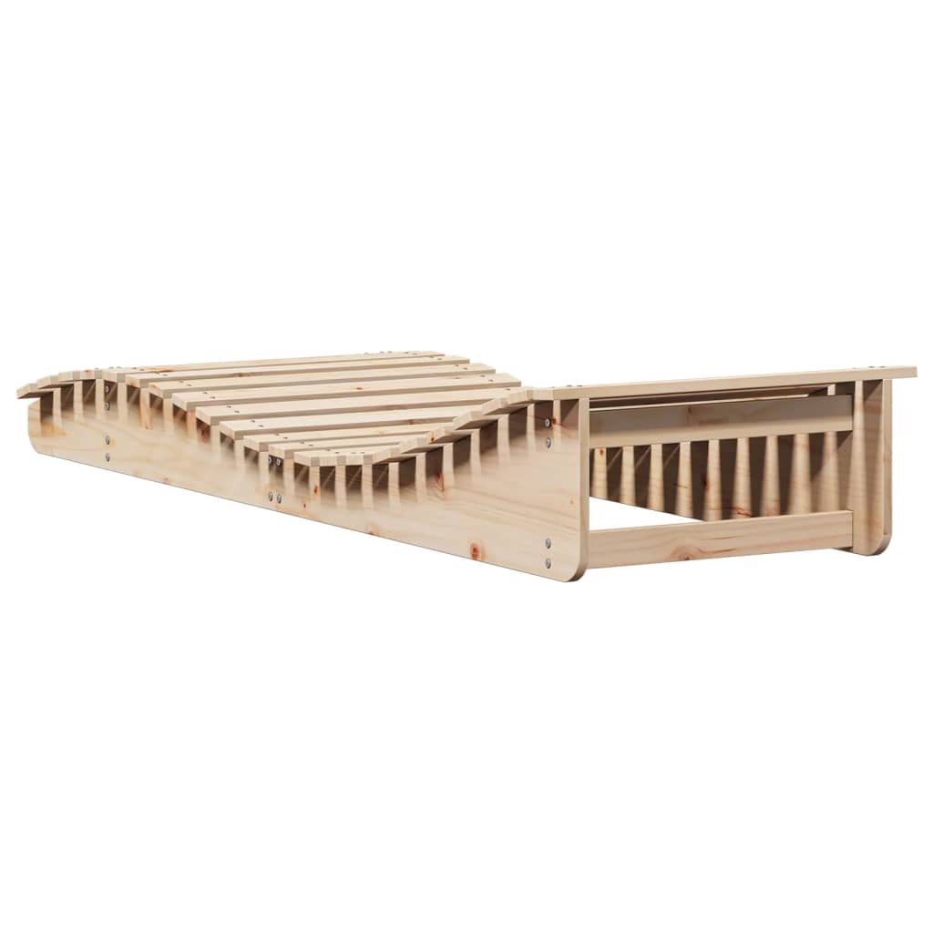 Solid Wood Curved Sun Lounger