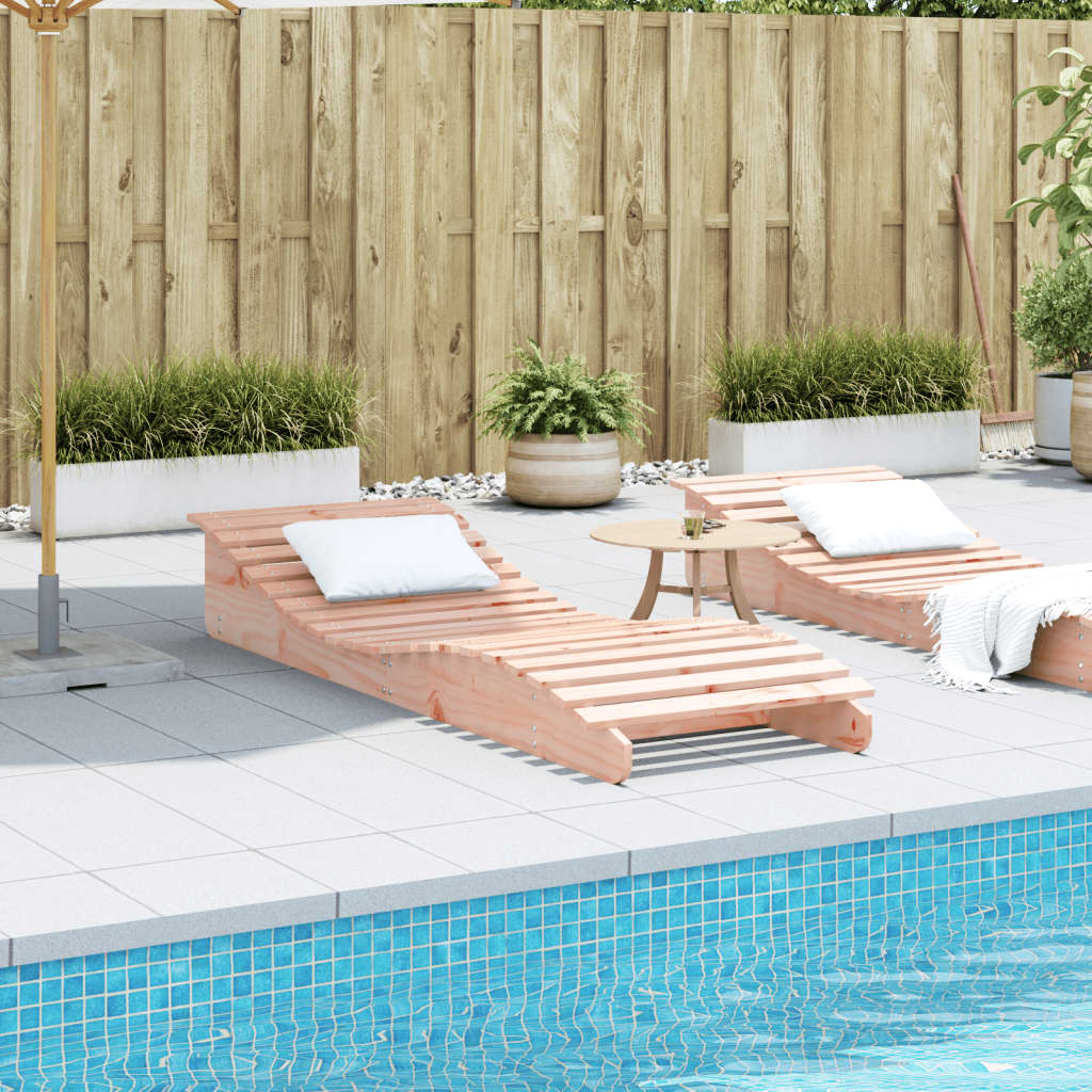 Solid Wood Curved Sun Lounger