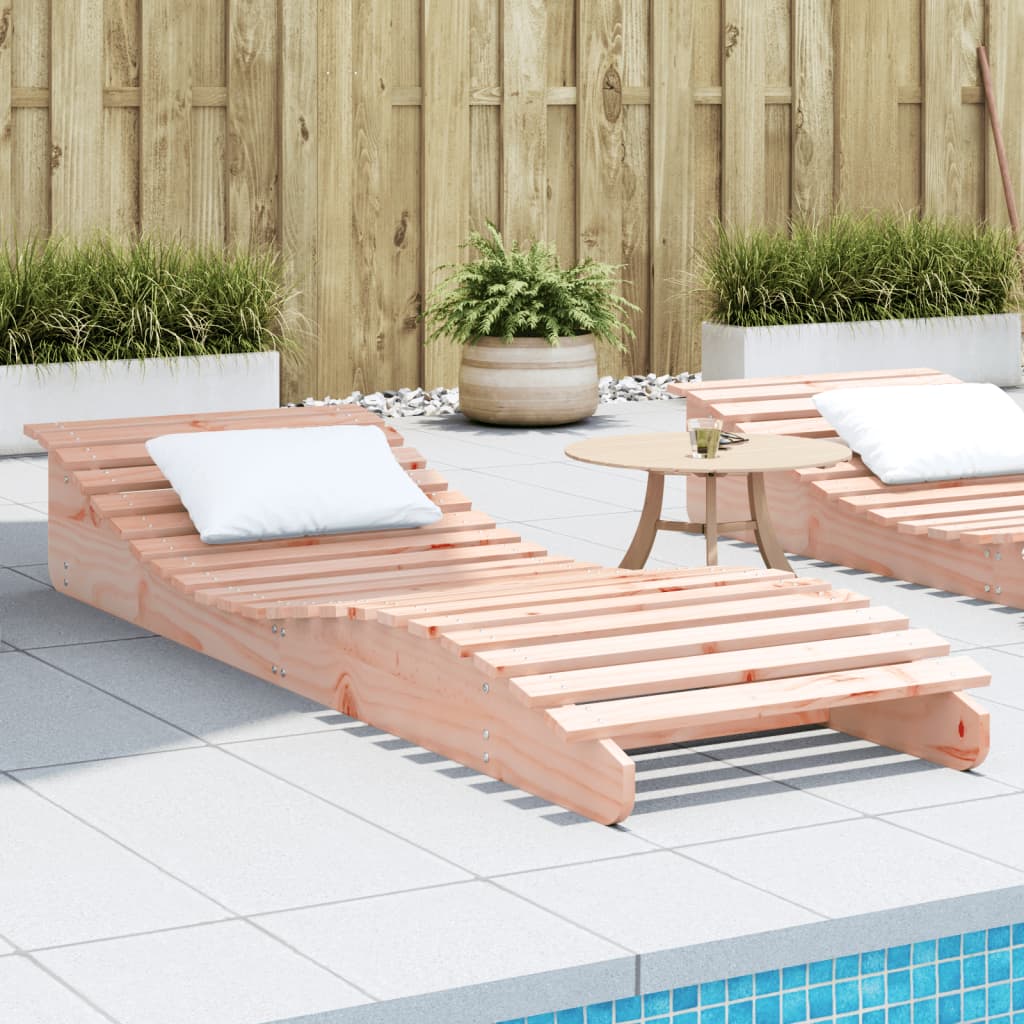 Solid Wood Curved Sun Lounger