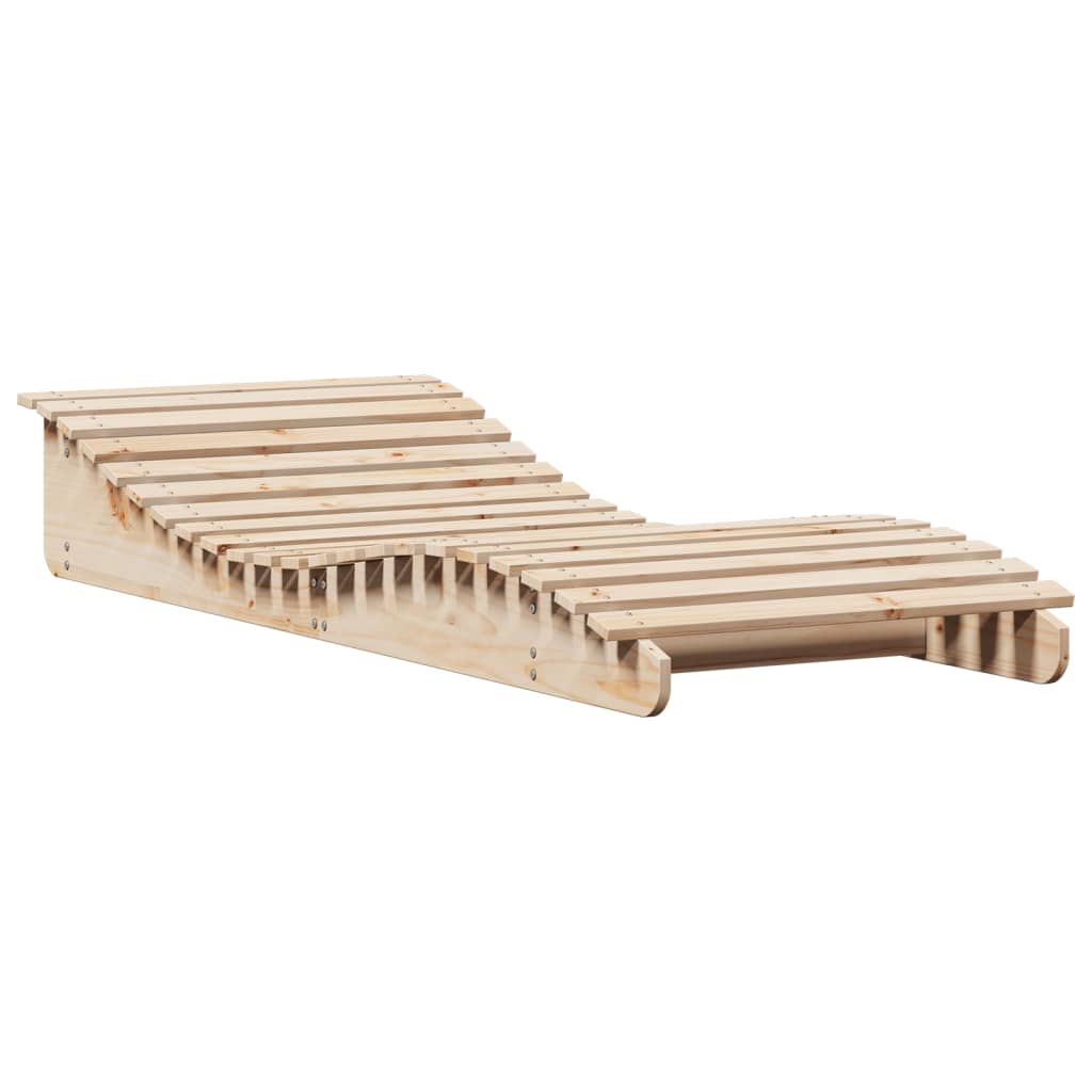 Solid Wood Curved Sun Lounger