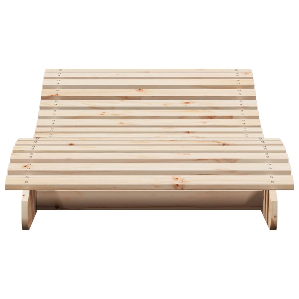 Solid Wood Curved Sun Lounger
