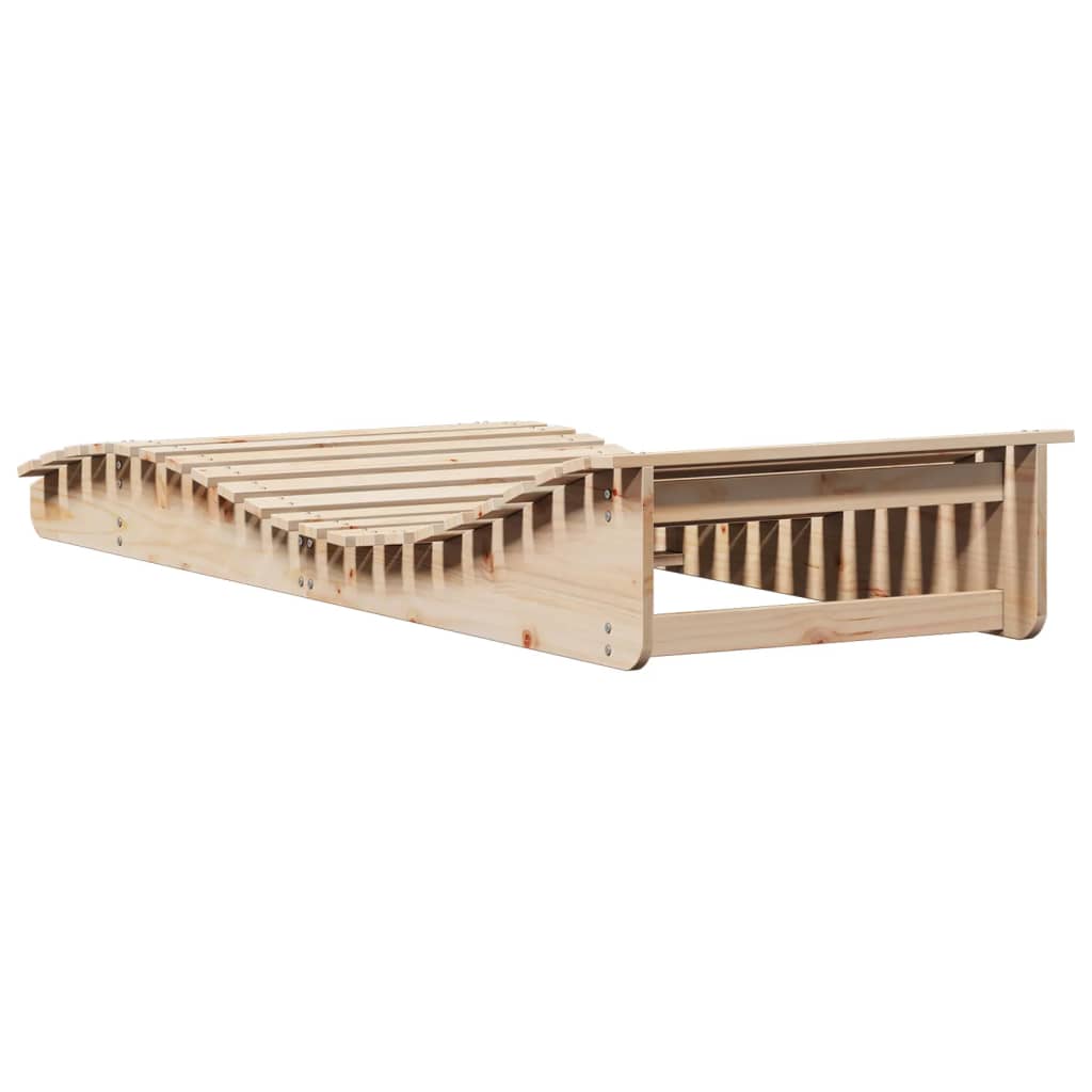 Solid Wood Curved Sun Lounger