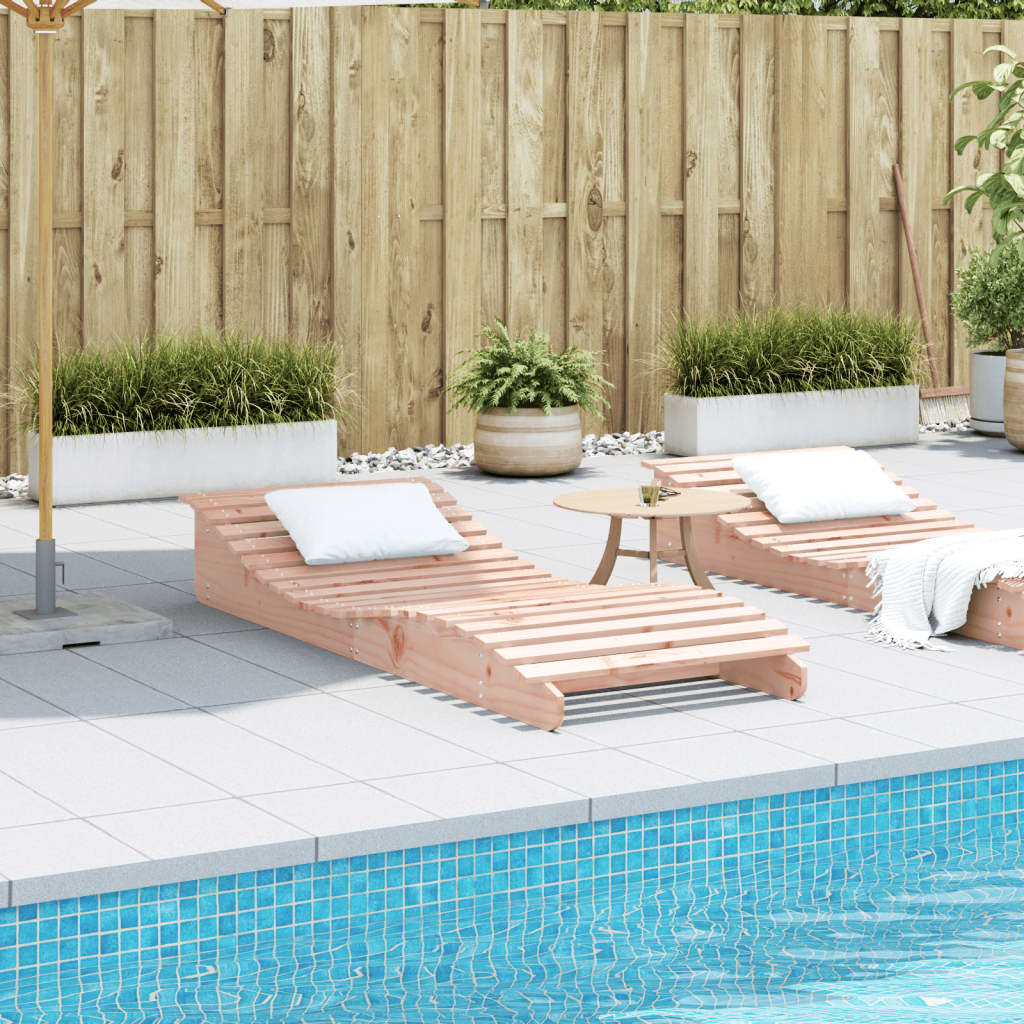 Solid Wood Curved Sun Lounger