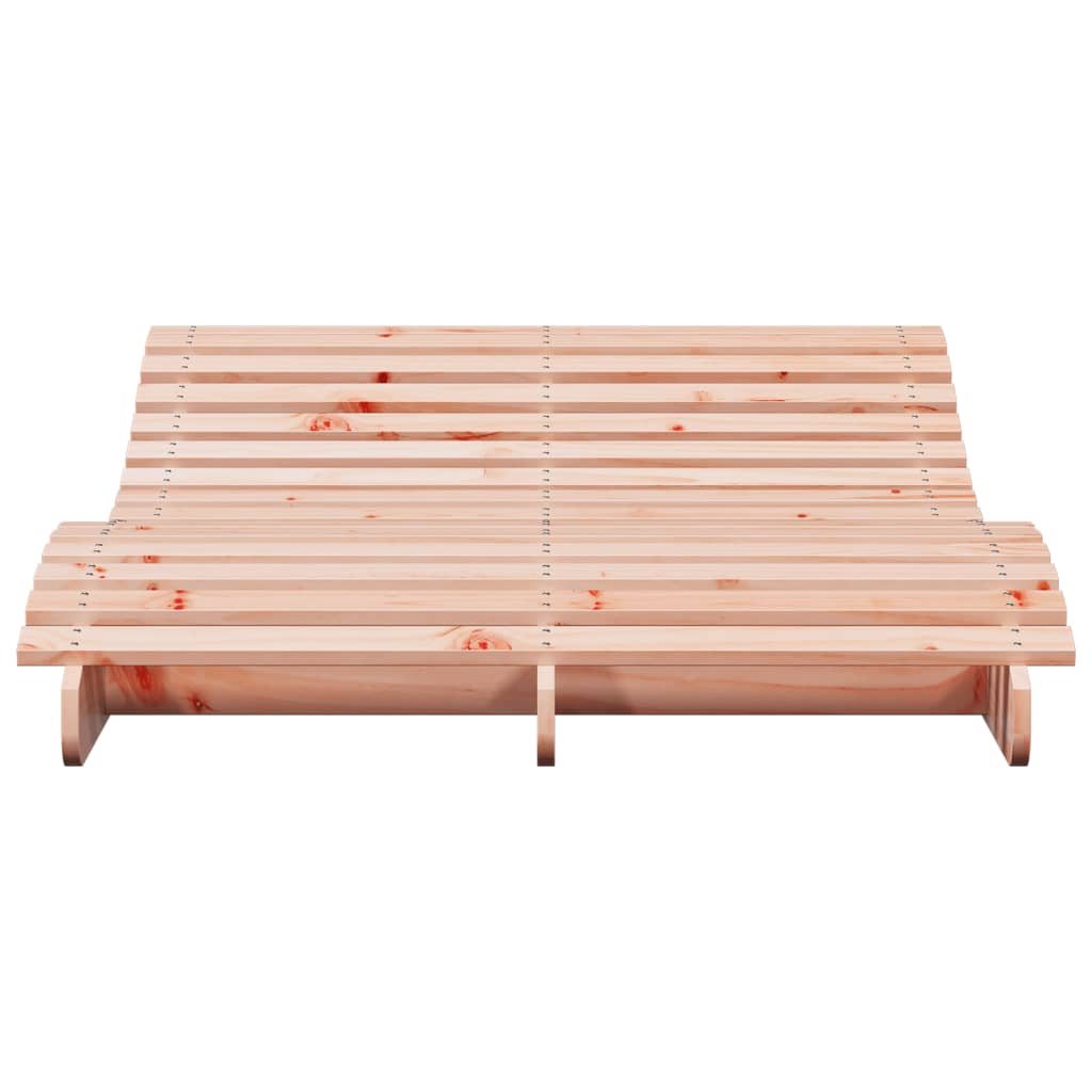 Solid Wood Curved Twin Sun Lounger