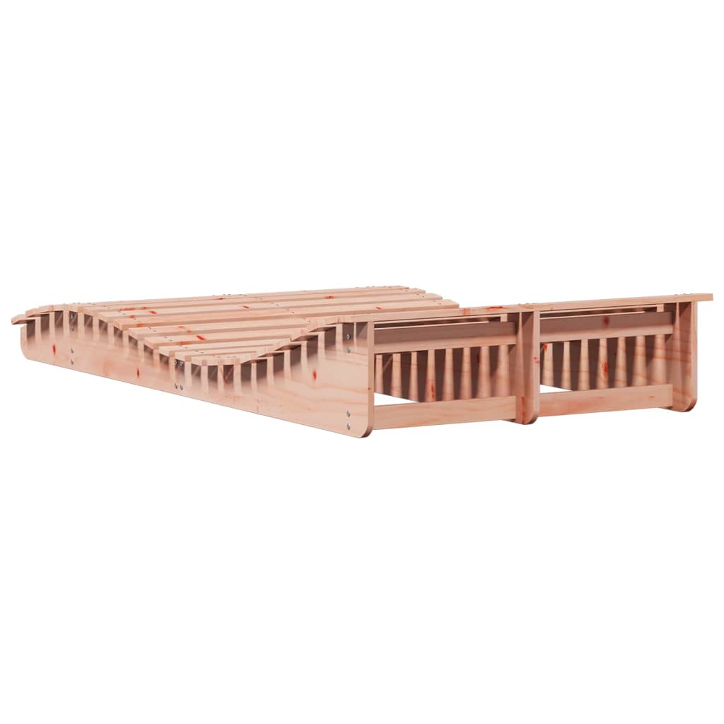 Solid Wood Curved Twin Sun Lounger