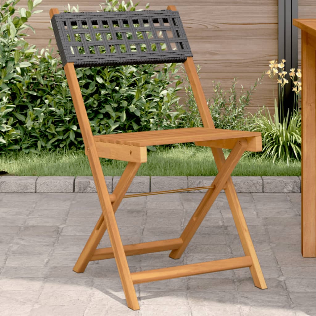 Bistro Chairs 2 pcs in Solid Acacia Wood with choice of Backrest