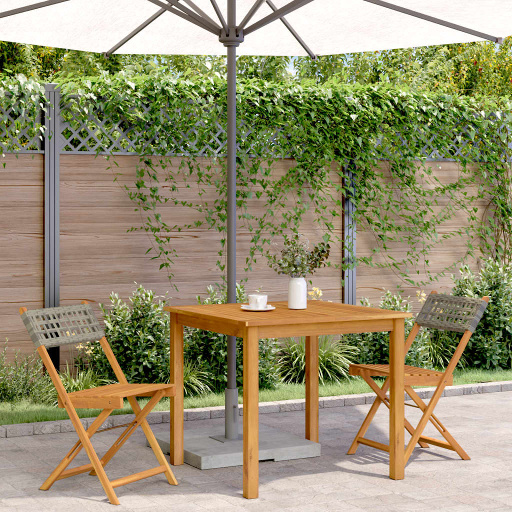 Bistro Chairs 2 pcs in Solid Acacia Wood with choice of Backrest