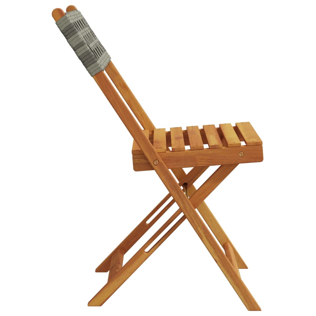 Bistro Chairs 2 pcs in Solid Acacia Wood with choice of Backrest