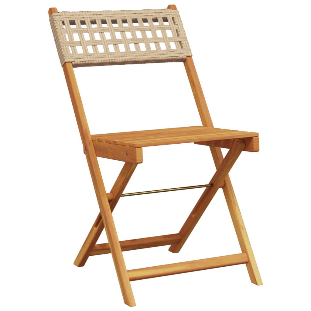Bistro Chairs 2 pcs in Solid Acacia Wood with choice of Backrest