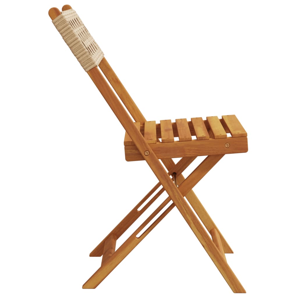 Bistro Chairs 2 pcs in Solid Acacia Wood with choice of Backrest