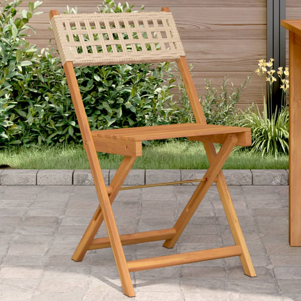 Bistro Chairs 2 pcs in Solid Acacia Wood with choice of Backrest