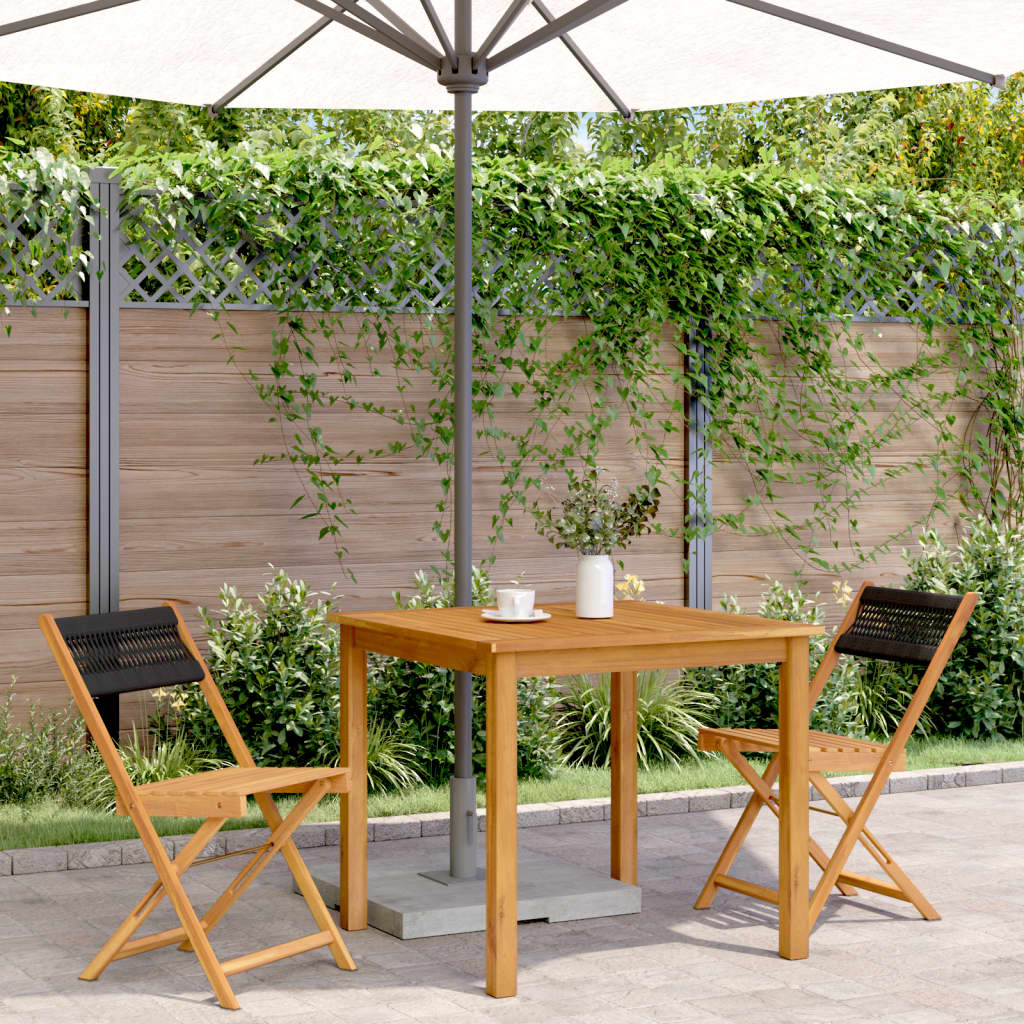 Bistro Chairs 2 pcs in Solid Acacia Wood with choice of Backrest