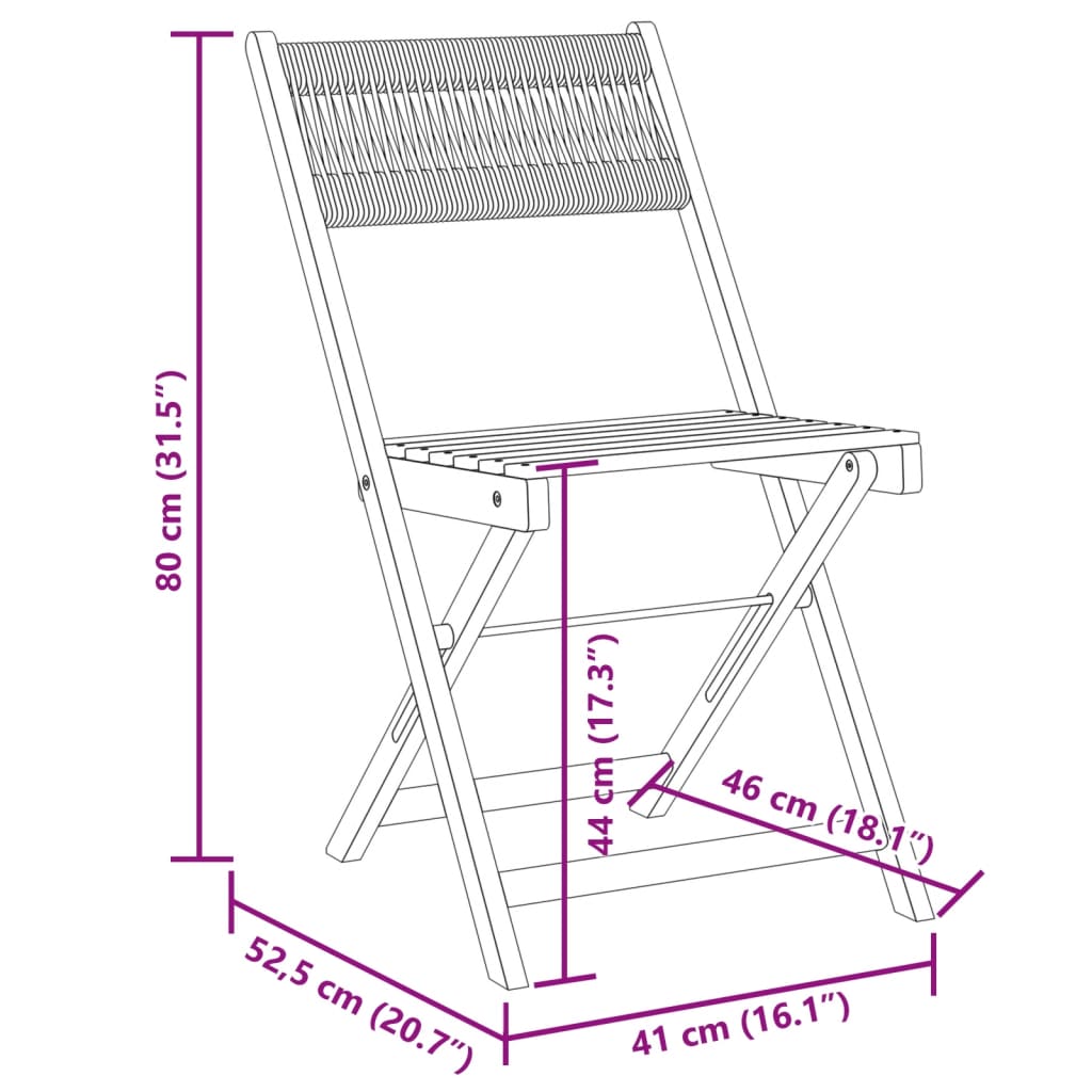 Bistro Chairs 2 pcs in Solid Acacia Wood with choice of Backrest