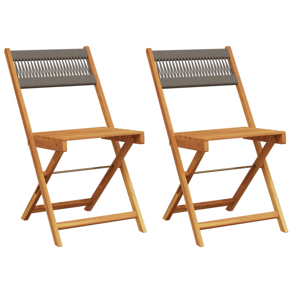 Bistro Chairs 2 pcs in Solid Acacia Wood with choice of Backrest