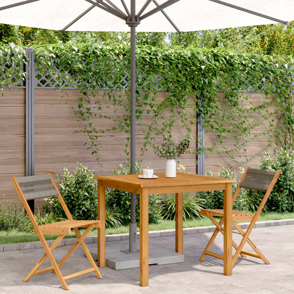 Bistro Chairs 2 pcs in Solid Acacia Wood with choice of Backrest