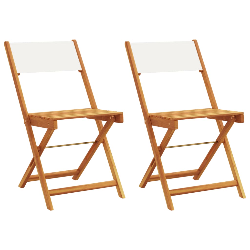 Bistro Chairs 2 pcs in Solid Acacia Wood with choice of Backrest