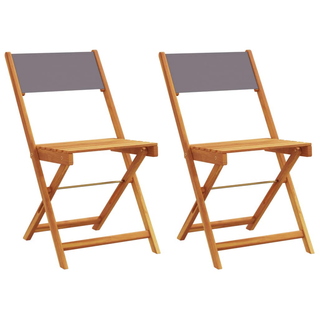 Bistro Chairs 2 pcs in Solid Acacia Wood with choice of Backrest