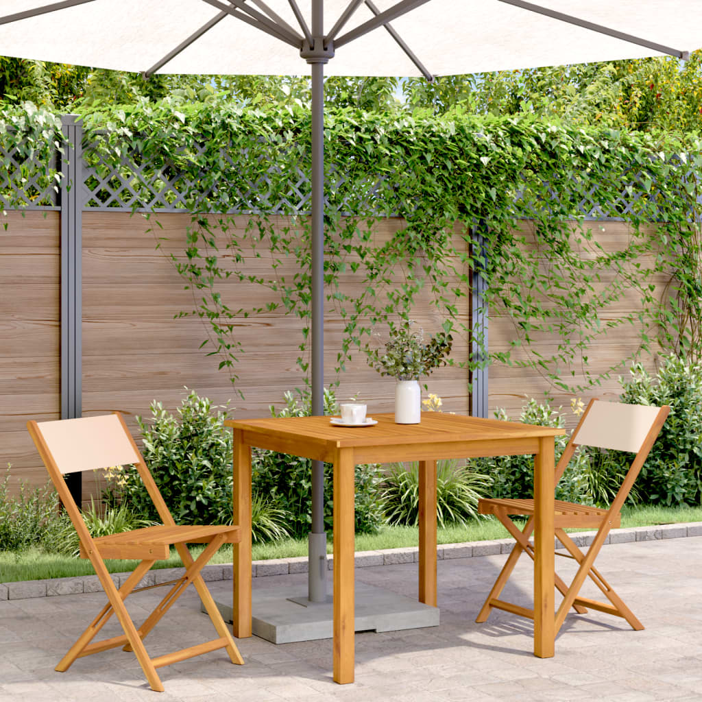 Bistro Chairs 2 pcs in Solid Acacia Wood with choice of Backrest