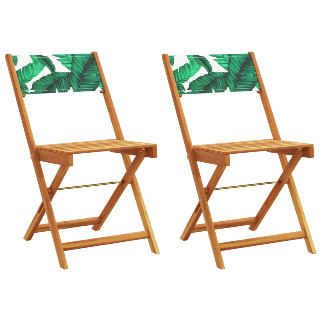 Bistro Chairs 2 pcs in Solid Acacia Wood with choice of Backrest
