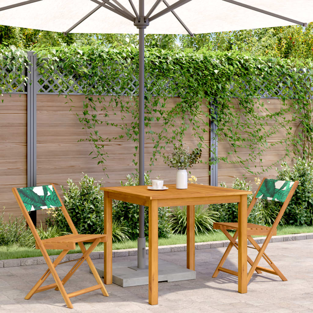 Bistro Chairs 2 pcs in Solid Acacia Wood with choice of Backrest