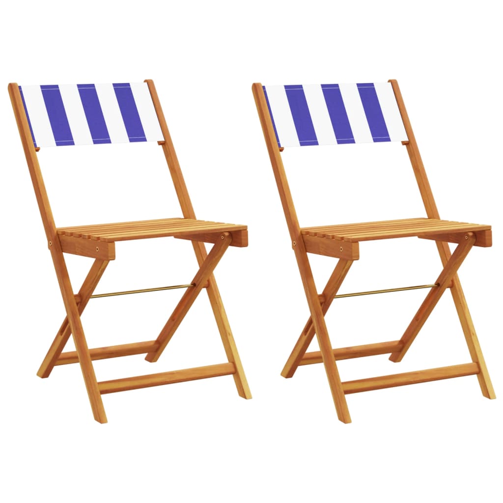 Bistro Chairs 2 pcs in Solid Acacia Wood with choice of Backrest