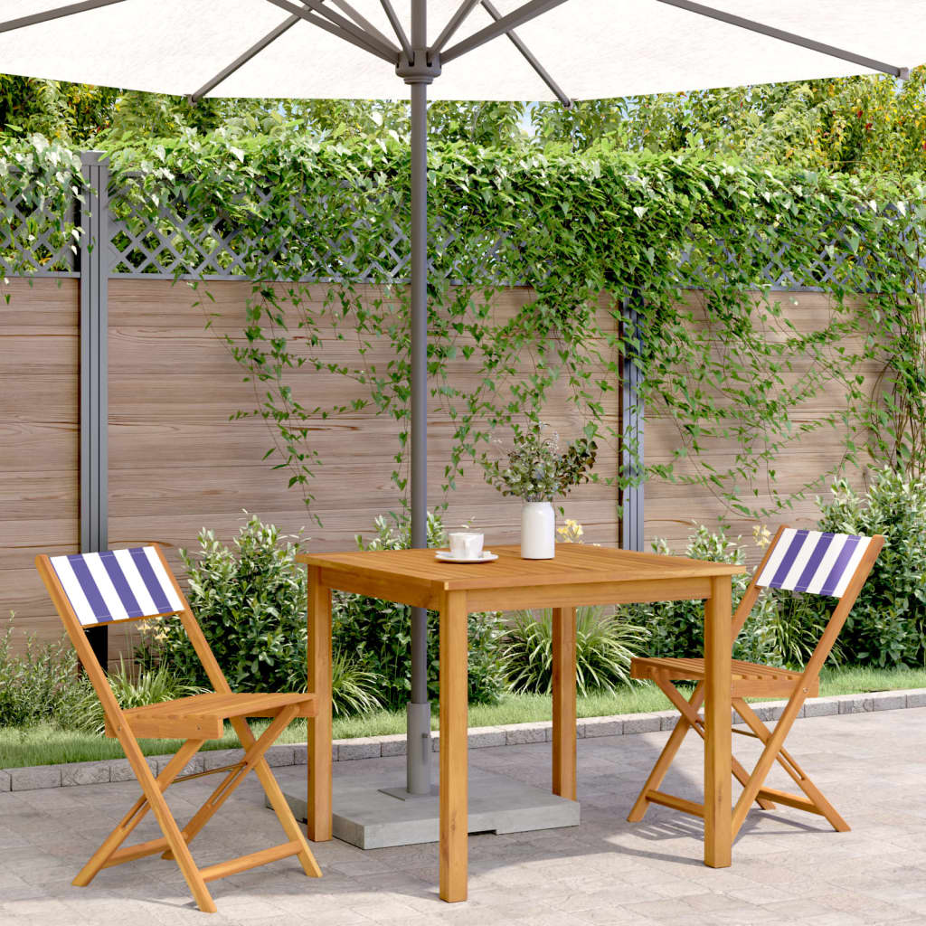 Bistro Chairs 2 pcs in Solid Acacia Wood with choice of Backrest