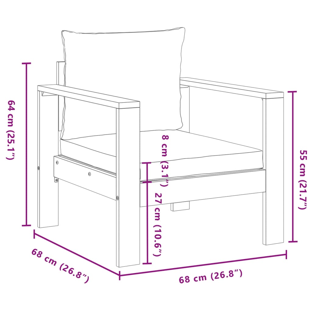 5 Piece L-Shaped Sofa Set with Cushions and Chair