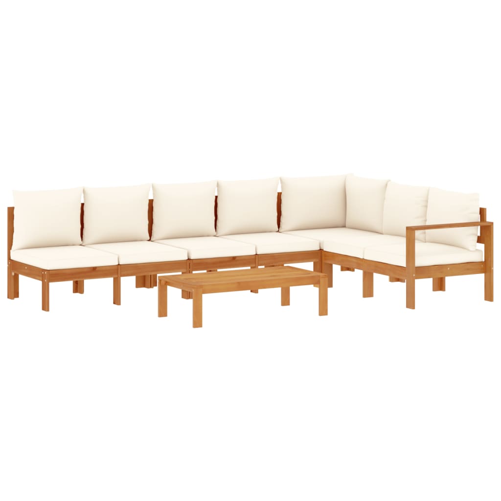 5 Piece L-Shaped Sofa Set with Cushions