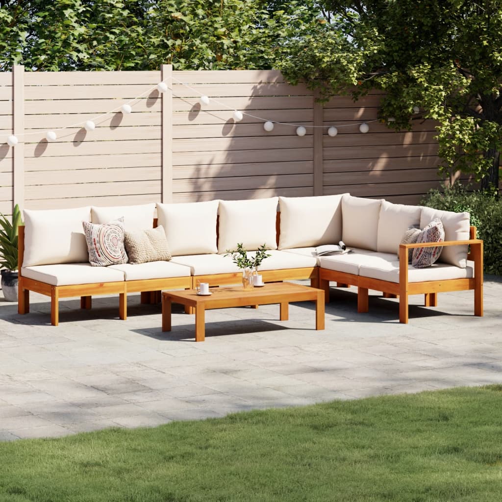 5 Piece L-Shaped Sofa Set with Cushions