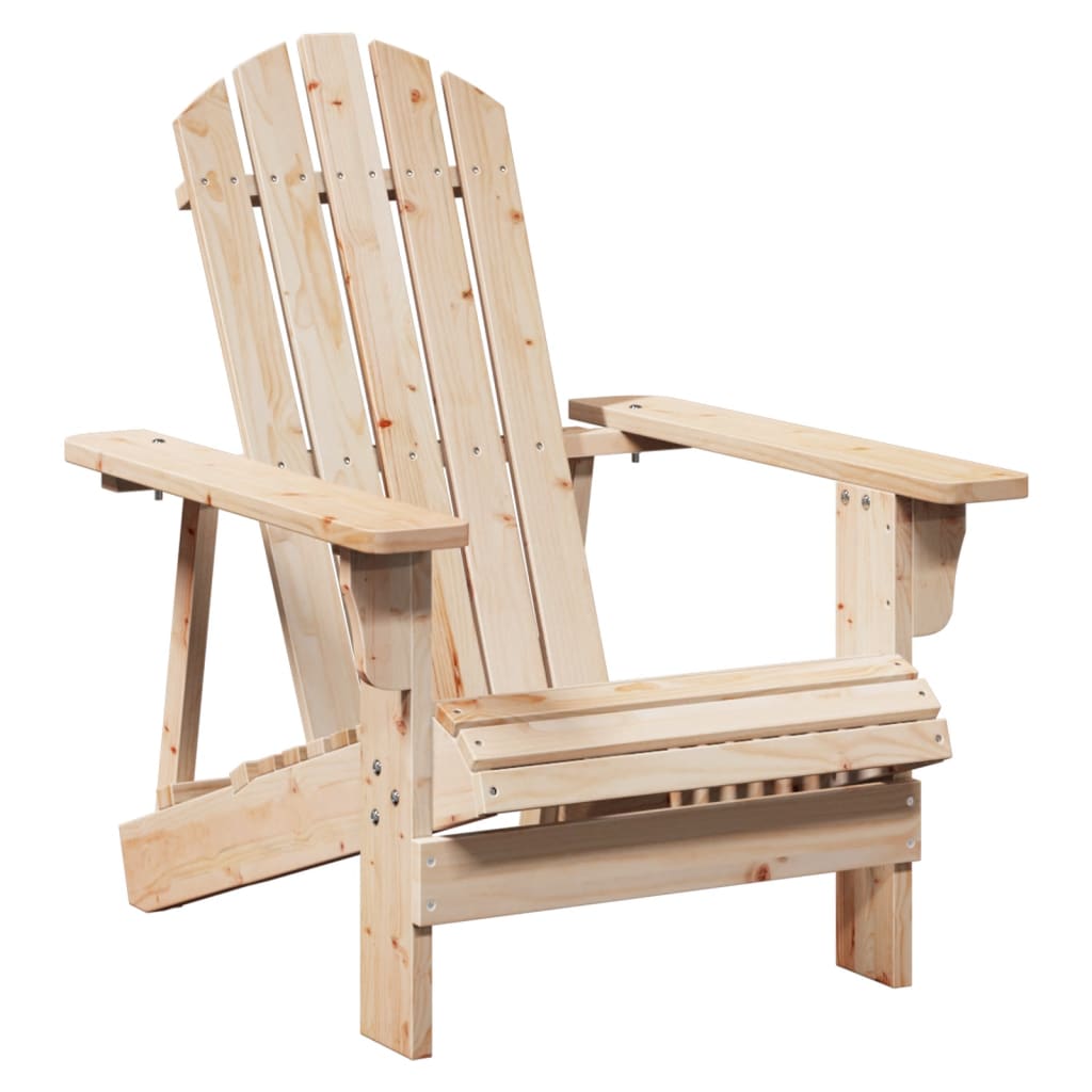 Adirondack Chair with Ottoman in Solid Fir Wood
