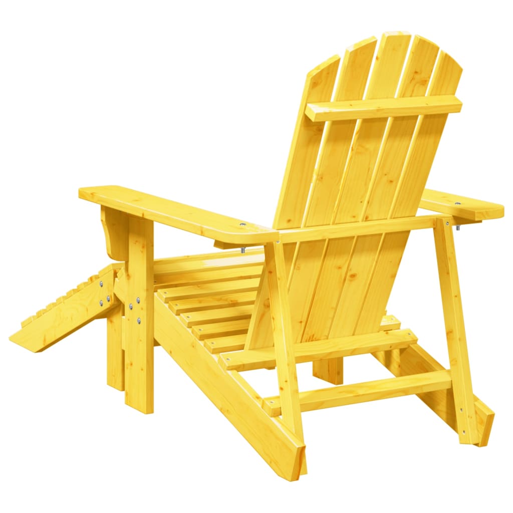 Adirondack Chair with Ottoman in Solid Fir Wood