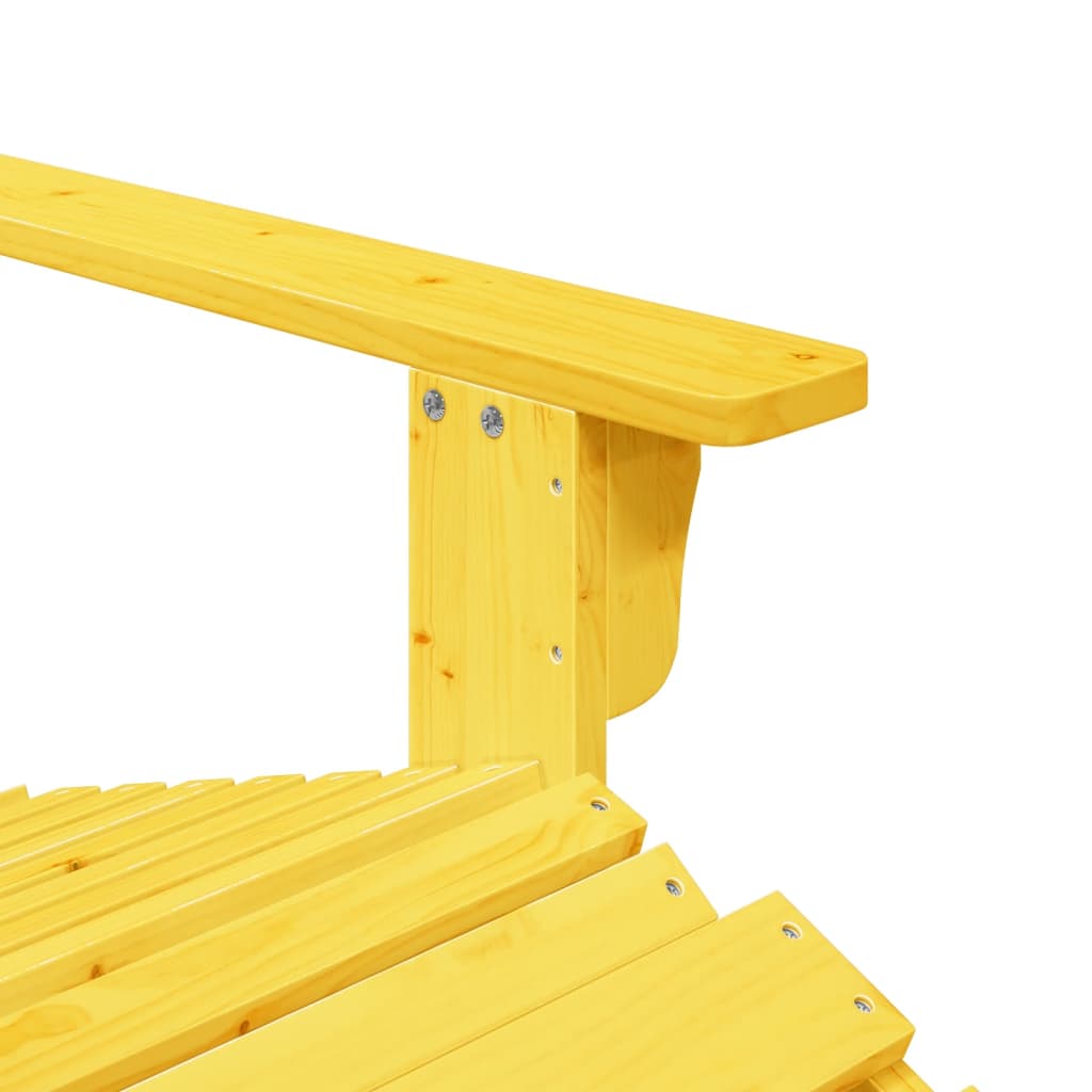 Adirondack Chair with Ottoman in Solid Fir Wood