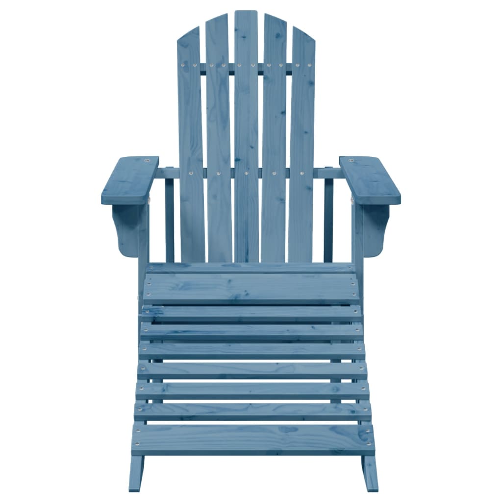 Adirondack Chair with Ottoman in Solid Fir Wood